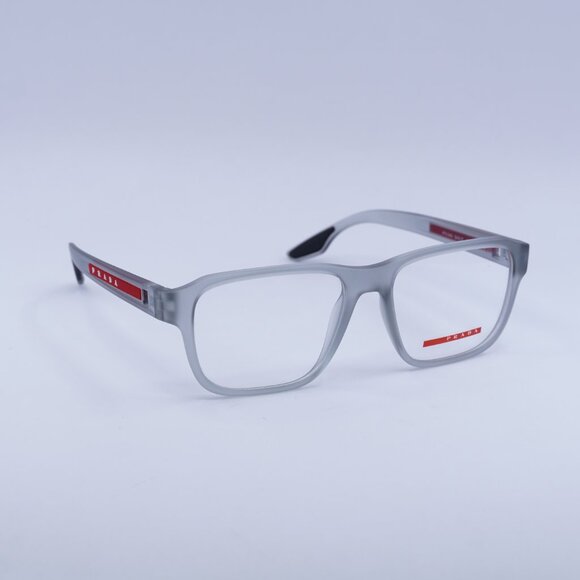 🕶️ New Prada Sport PS04NV 14C1O1 Eyeglasses - Grey Transparent Rubber Frame - Picture 4 of 10